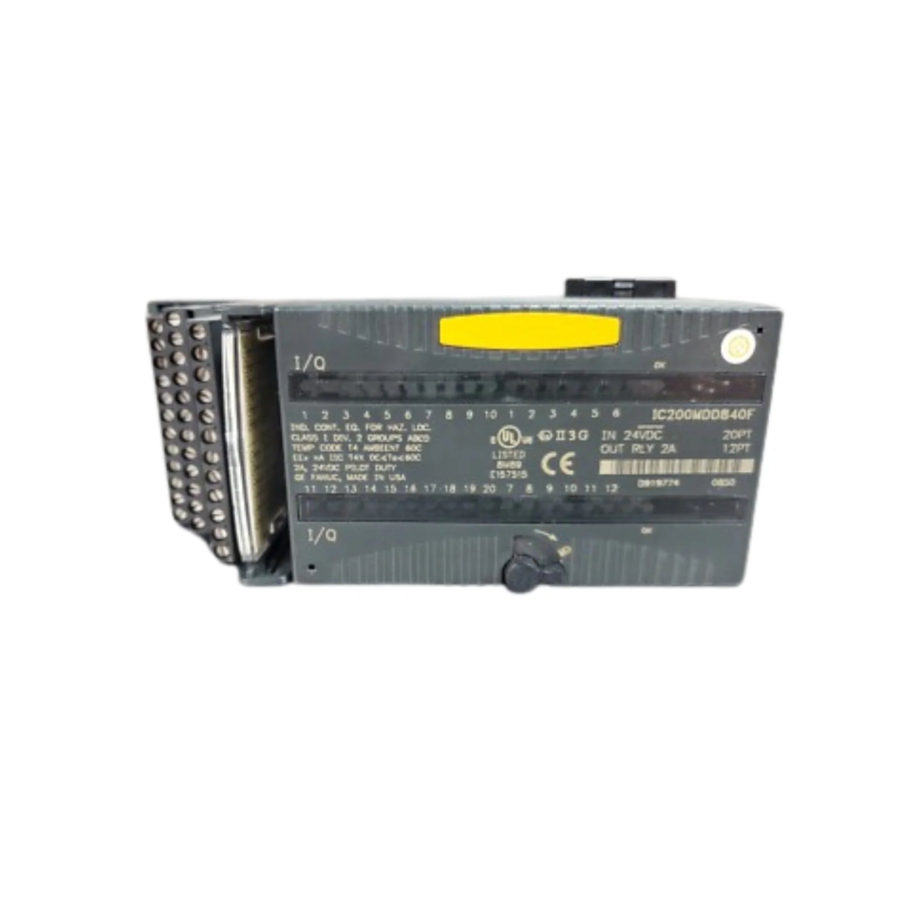 GE IC200MDD840 VersaMax mixed I/O module with 16 DC inputs and 16 relay outputs, 24VDC positive logic