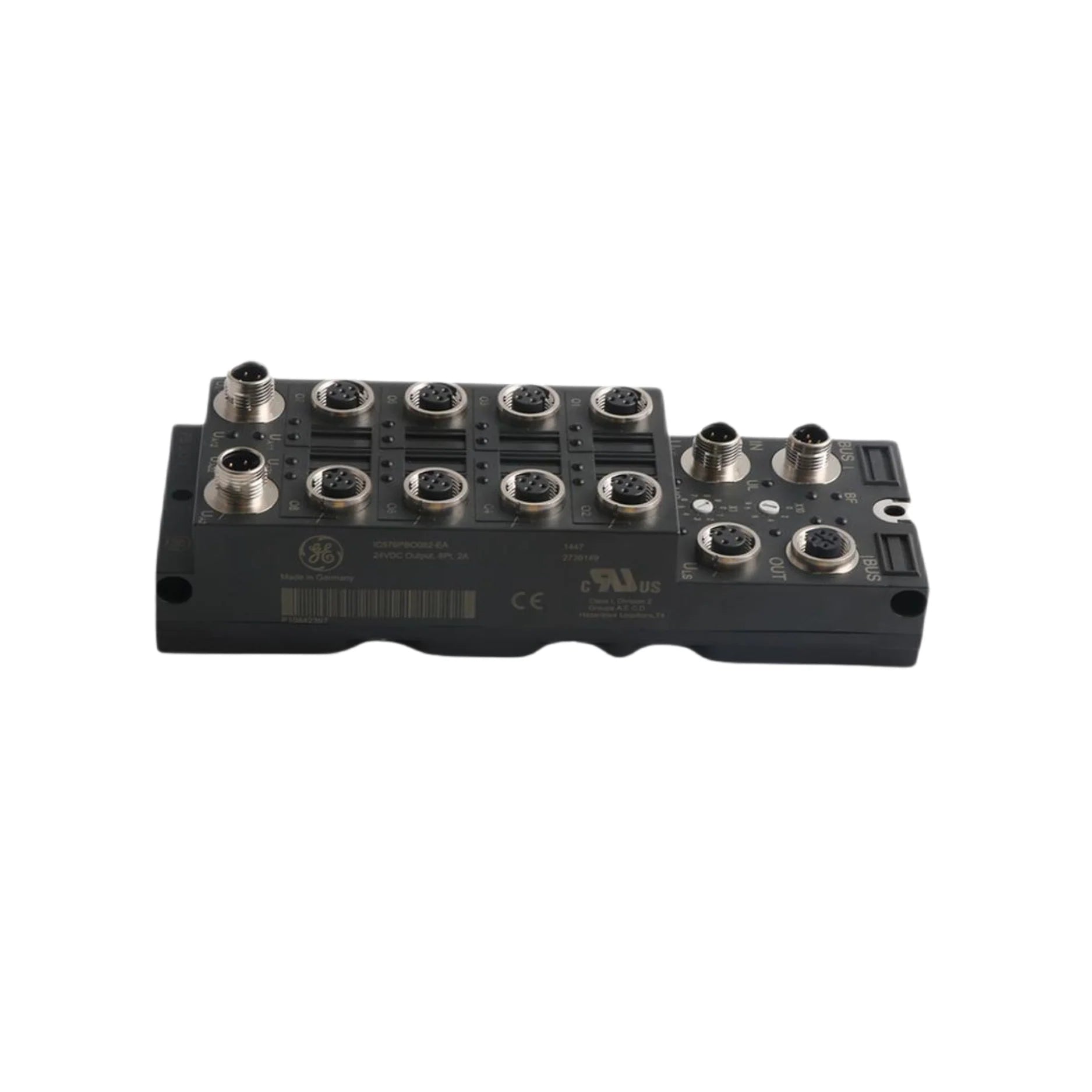 GE IC676PBO082 VersaMax IP 8-point 24VDC output module, 2A per channel, Profibus-DP interface, IP67 rated.