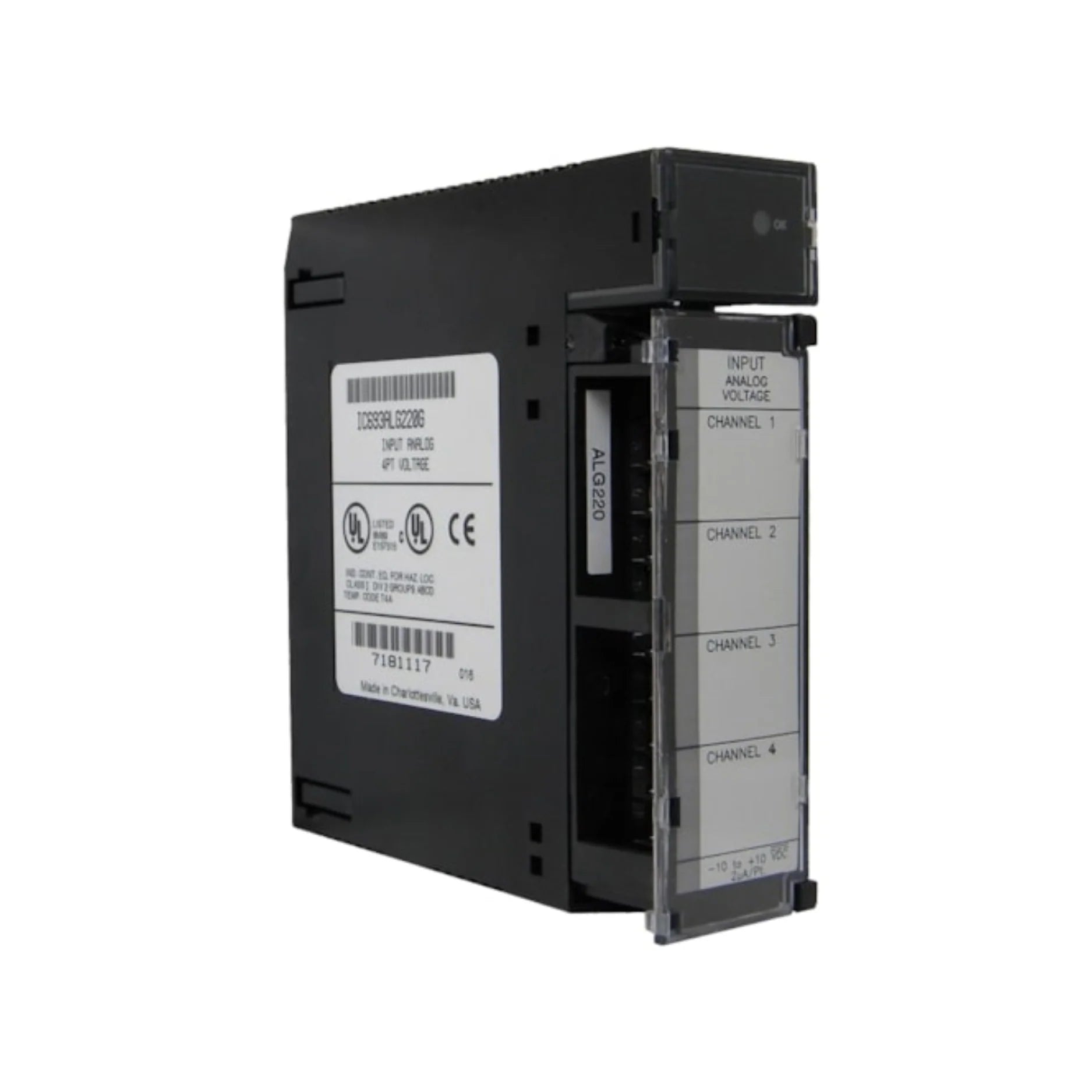 GE IC693ALG220 4-channel analog output module, 4–20mA, 12-bit resolution, for Series 90-30 PLCs.