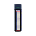 GE IC694MDL240 16-point 120VAC triac output module for RX3i, group-isolated, with LED status indicators.
