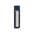 GE IC694MDL741 32-point 24VDC sourcing output module for RX3i, group-isolated for DC load control with built-in status LEDs.