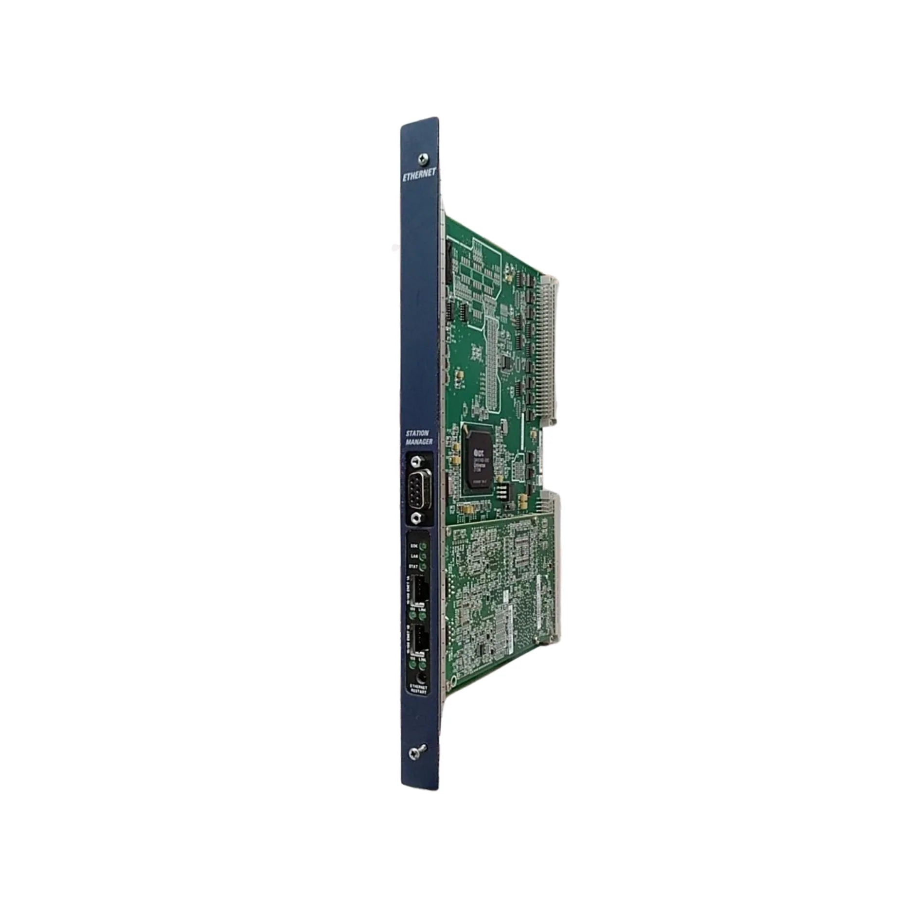 GE IC698ETM001 Ethernet module for RX7i, 10/100 Mbps, supports SRTP and Modbus TCP for remote access and PLC communication