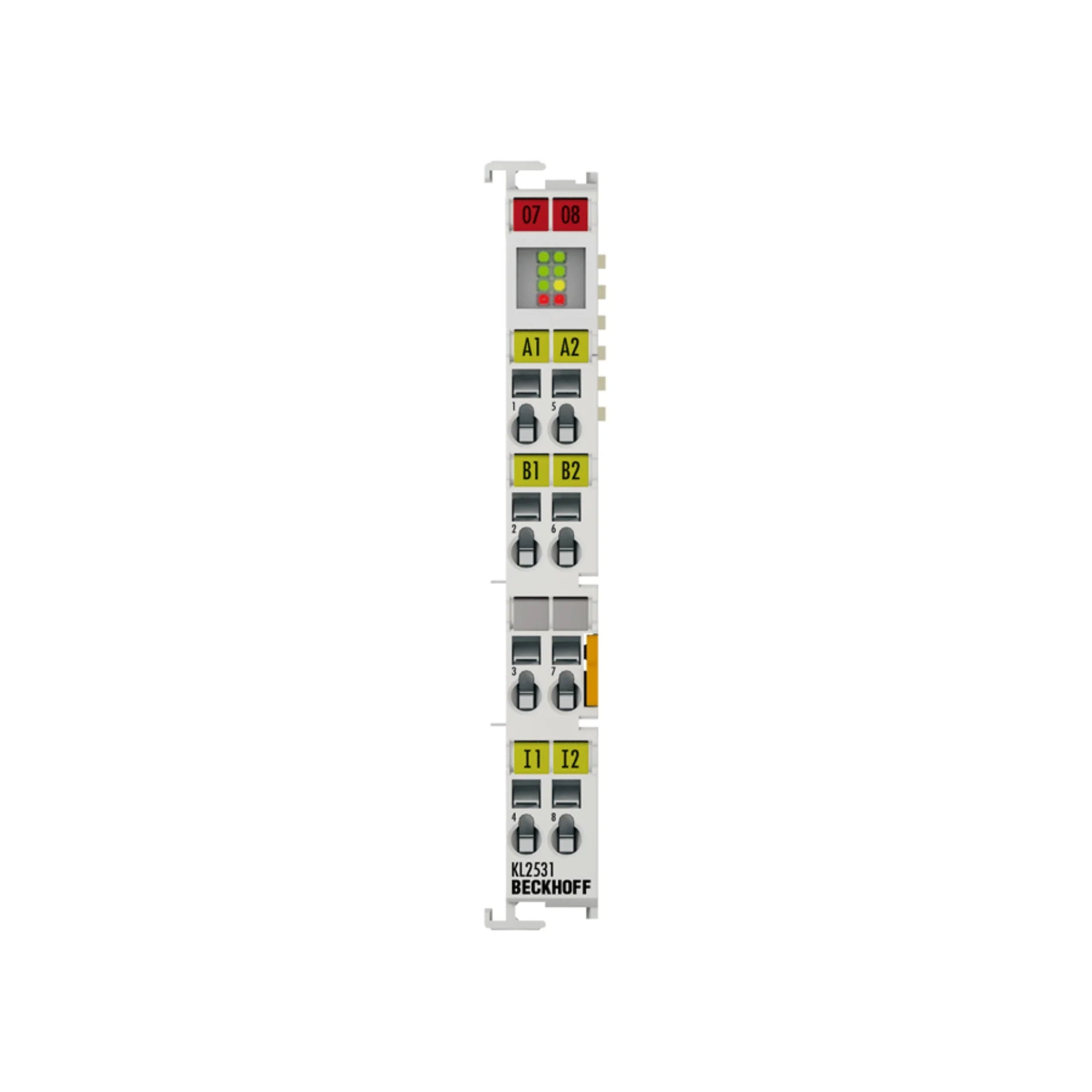 Beckhoff KL2531 1-channel digital output terminal, 24 V DC, 0.5 A, for precise switching in automation systems.
