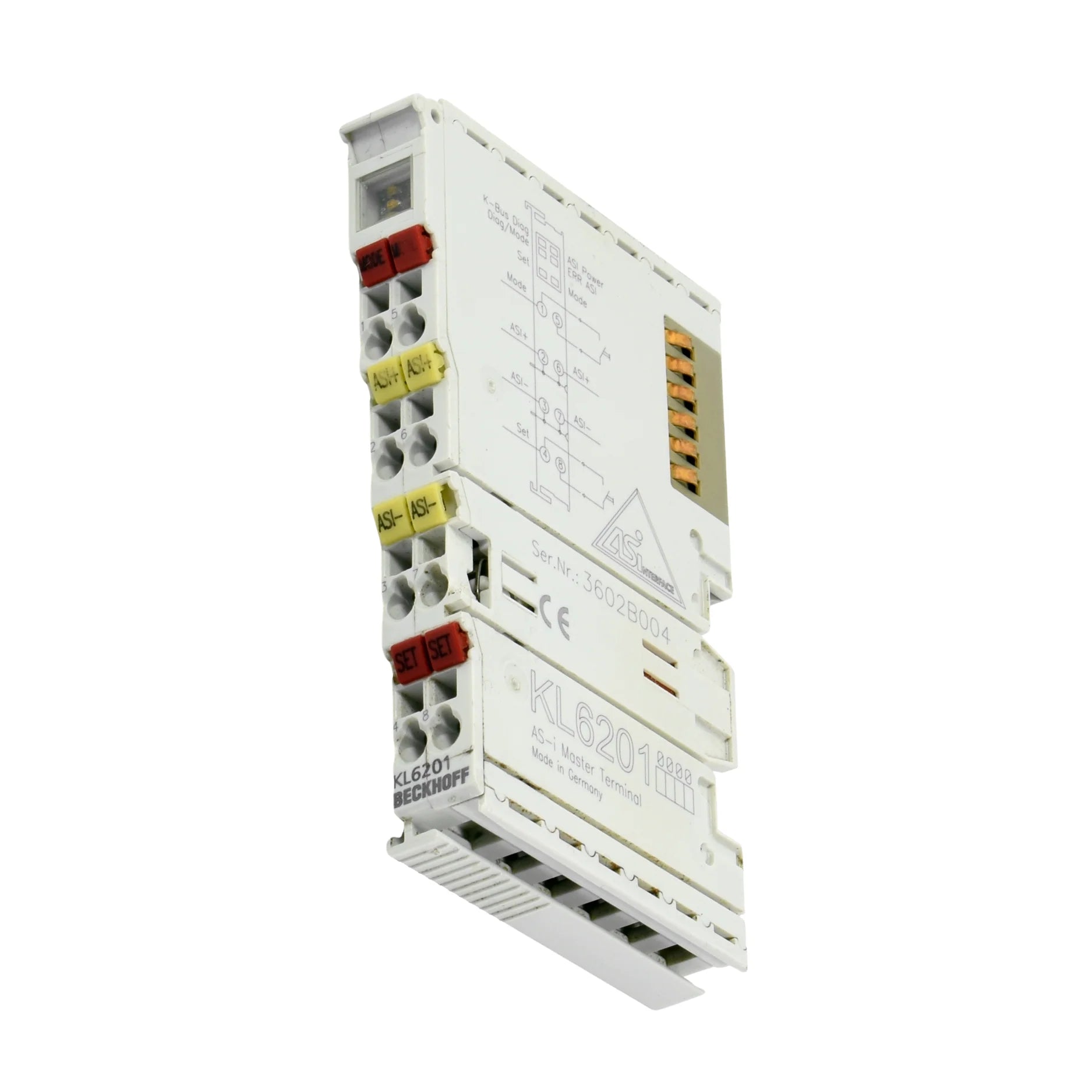 Beckhoff KL6201 PROFIBUS DP slave terminal for connecting Bus Terminal systems with PROFIBUS networks.