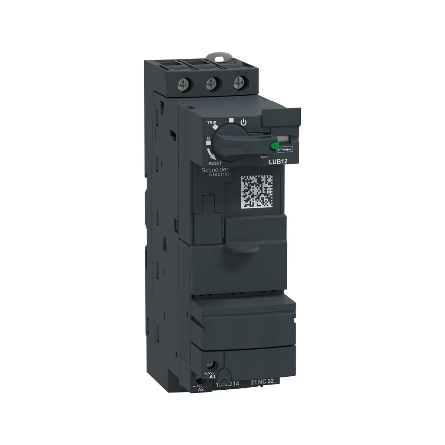 Schneider Electric LUB12 TeSys U motor starter base, 12 A, for modular motor control systems with compact design and high reliability.