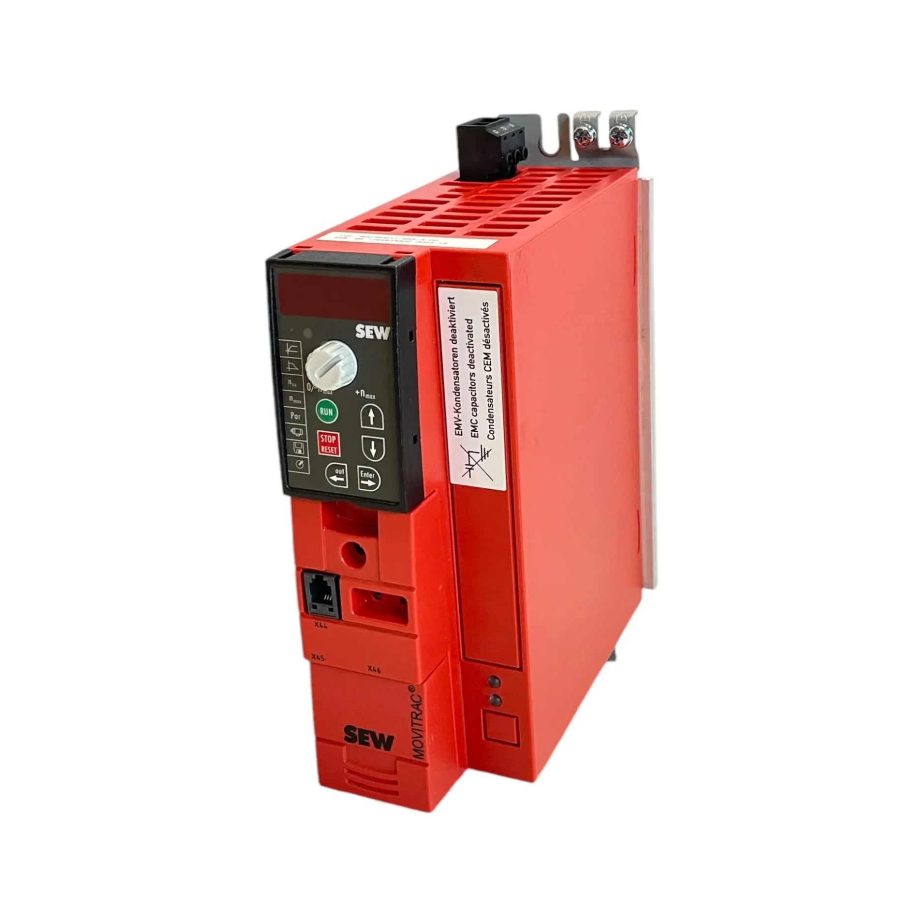 SEW‑EURODRIVE MC07B0011‑5A3‑4‑00 0.11 kW mini conveyor drive with gearbox, inverter, encoder, IE2/IE3 motor, IP65 housing.