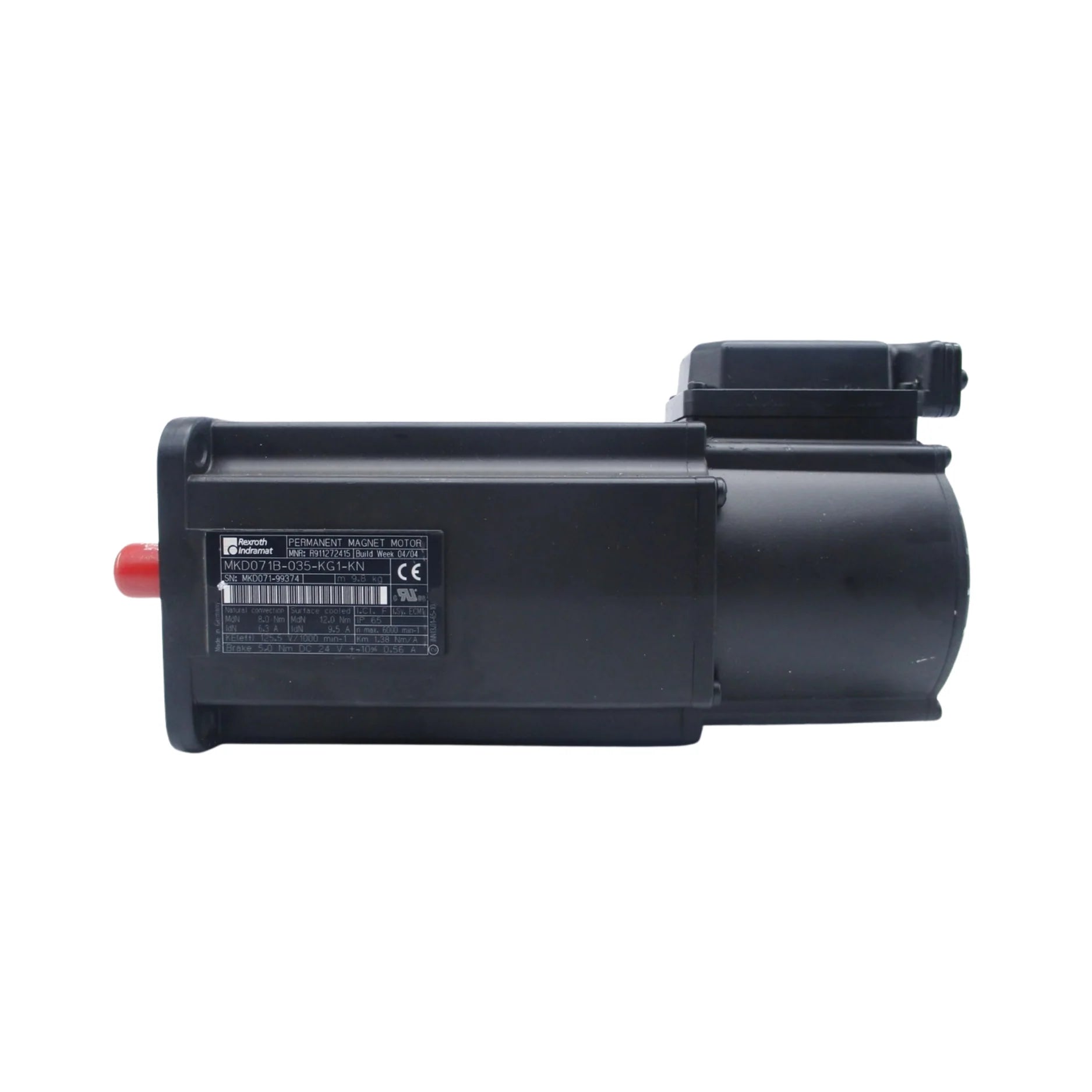 Bosch Rexroth MKD071B-035-KG1-KN MKD Servo Motor, 8 Nm, 2500 RPM, resolver feedback, 5 Nm brake
