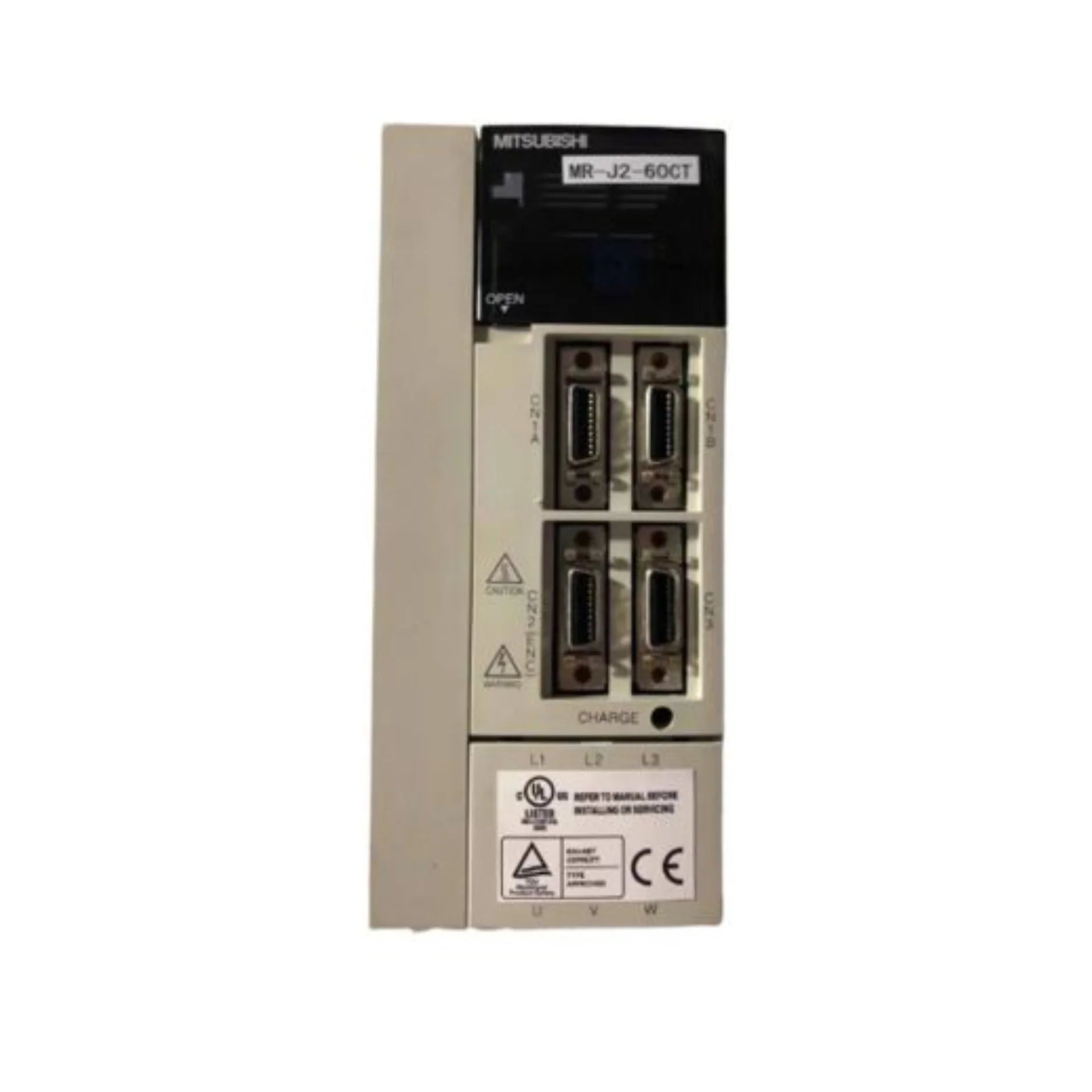 Mitsubishi MR-J2-60CT servo amplifier, 600W, 200V, 3-phase, with built-in positioning controller