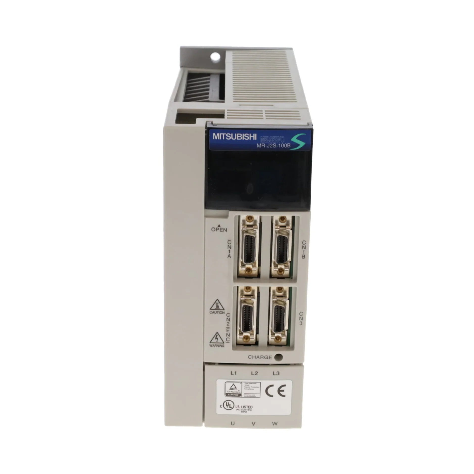 Mitsubishi MR-J2S-100B servo amplifier, 1.0kW, 200–230V AC, SSCNET interface, compact drive for MR-J2S Series motion control.