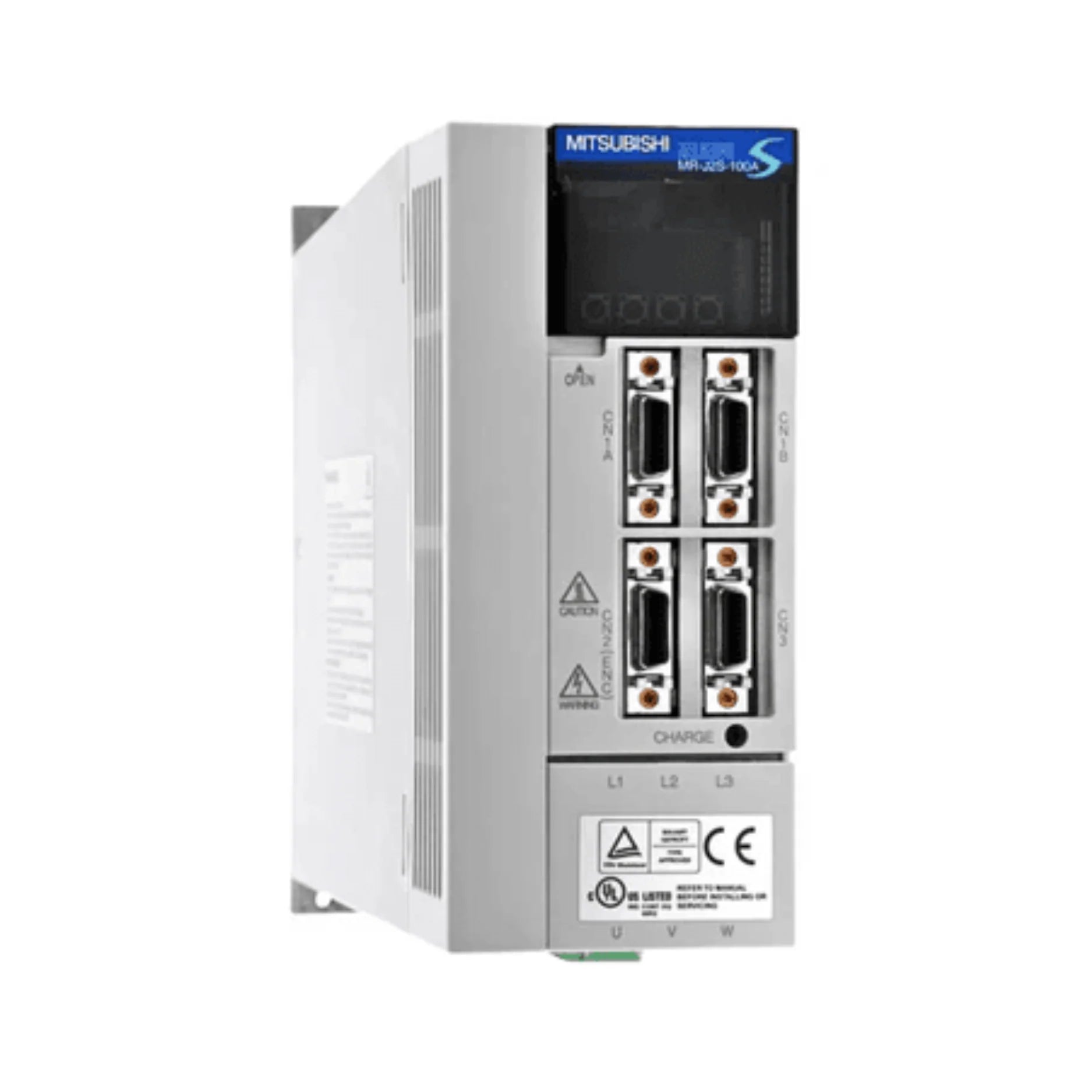 Mitsubishi MR-J2S-100CP servo amplifier, 1.0 kW, 200 V, pulse/analog control, MR‑J2S series
