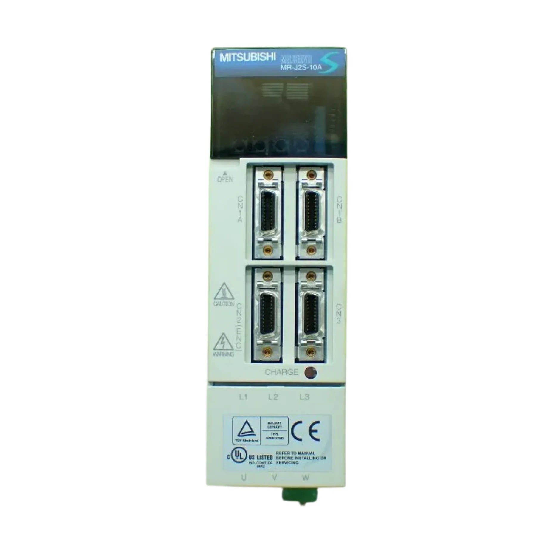 Mitsubishi MR-J2S-10A servo amplifier, 100 W, 200 V, analog/RS-232, MR-J2S series
