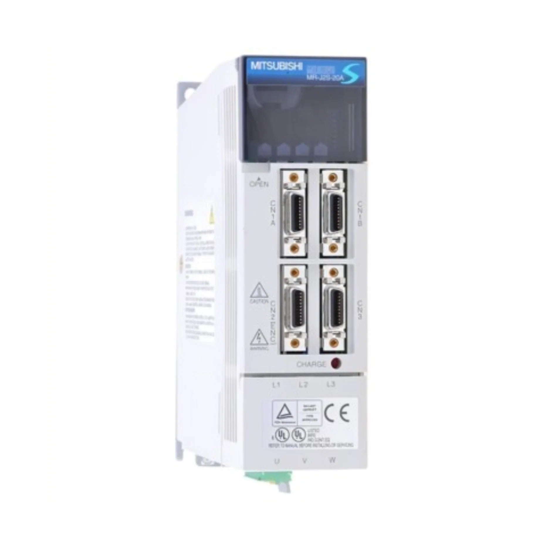 Mitsubishi MR-J2S-20A servo amplifier, 200W, 200V, analog/pulse input, compact drive for precision motion