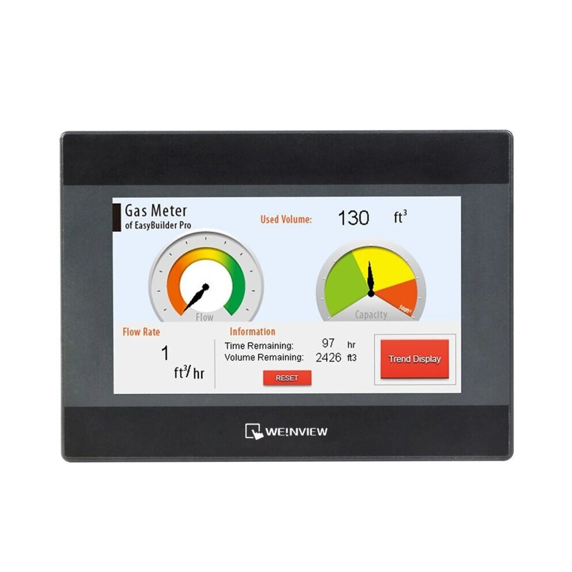 Weintek MT8052iP 4.3" HMI touchscreen panel with Ethernet and serial ports for industrial automation applications.