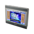 Weintek MT8100i HMI with 10" 800×480 TFT LCD, 24 V DC input, RS-232/RS-485, Ethernet, USB ports, and SD card slot for control panels.