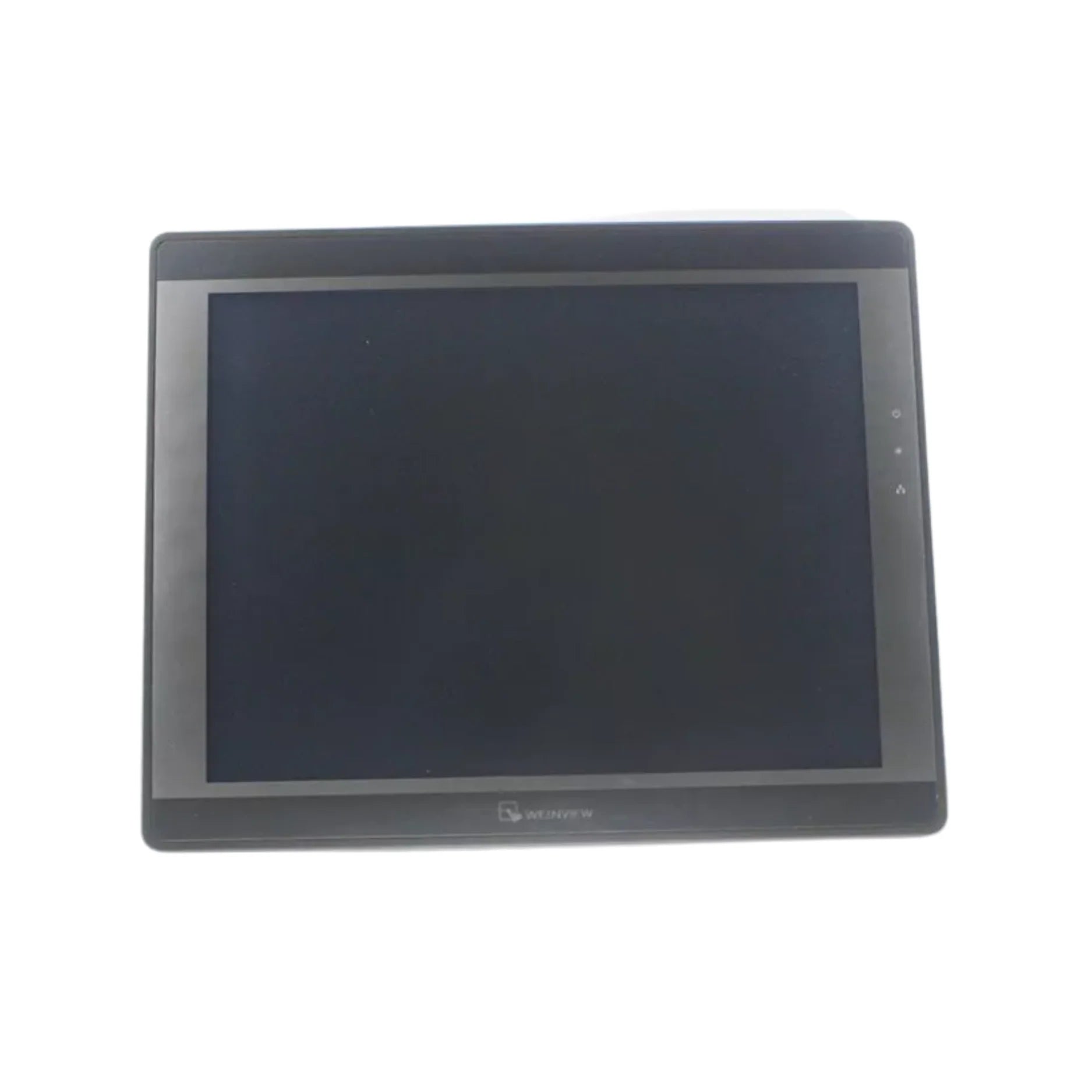 Weintek MT8121iE 12.1-inch HMI with 1024x768 resolution, Ethernet, RS-232/RS-485, and USB host for industrial automation applications.