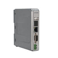 Weintek mTV-100 HMI interface with HDMI output, Ethernet, and serial ports for industrial automation applications.