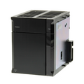 Omron NJ-PD3001 DC power supply unit with 24 VDC input, 5 VDC/6.0 A and 24 VDC/1.0 A outputs, and RUN output indicator for NJ-Series controllers.