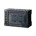 Omron CP1L-EL20DT1-D compact PLC with 12 digital inputs, 8 PNP outputs, built-in Ethernet, and 24V DC supply for industrial automation.
