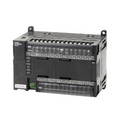 Omron NX1P2-1040DT1 compact PLC with 24 inputs, 16 transistor outputs, EtherCAT, EtherNet/IP, and motion control for industrial automation.
