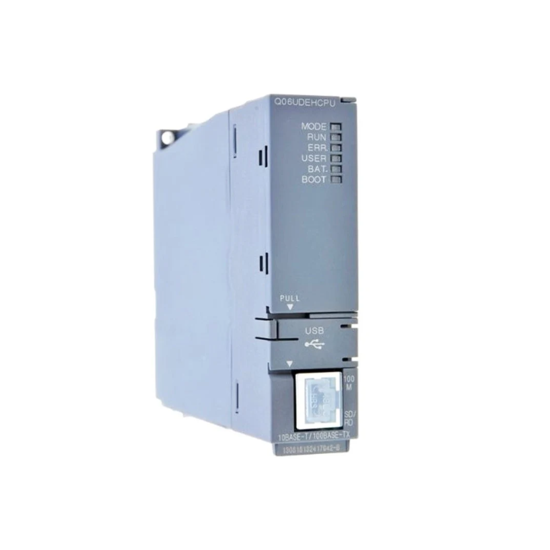 Mitsubishi Q06UDEHCPU PLC CPU module, 60K steps, built-in Ethernet and USB, MELSEC-Q Series, high-speed processing.