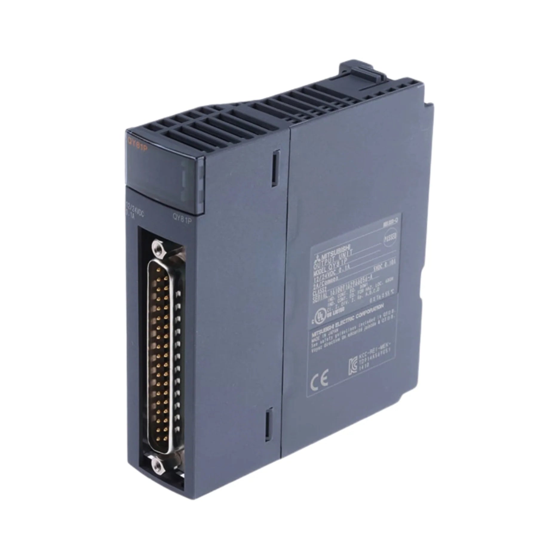 Mitsubishi QY81P digital output module, 16-point, 24V DC sink/source, for MELSEC-Q PLC systems