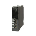 Mitsubishi RJ71GF11-T2 CC-Link IE Field network module for high-speed industrial Ethernet communication.