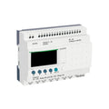 Schneider Electric SR3B261BD smart relay, 26 I/O, 24V DC, with LCD display for easy automation in building and small machine control.