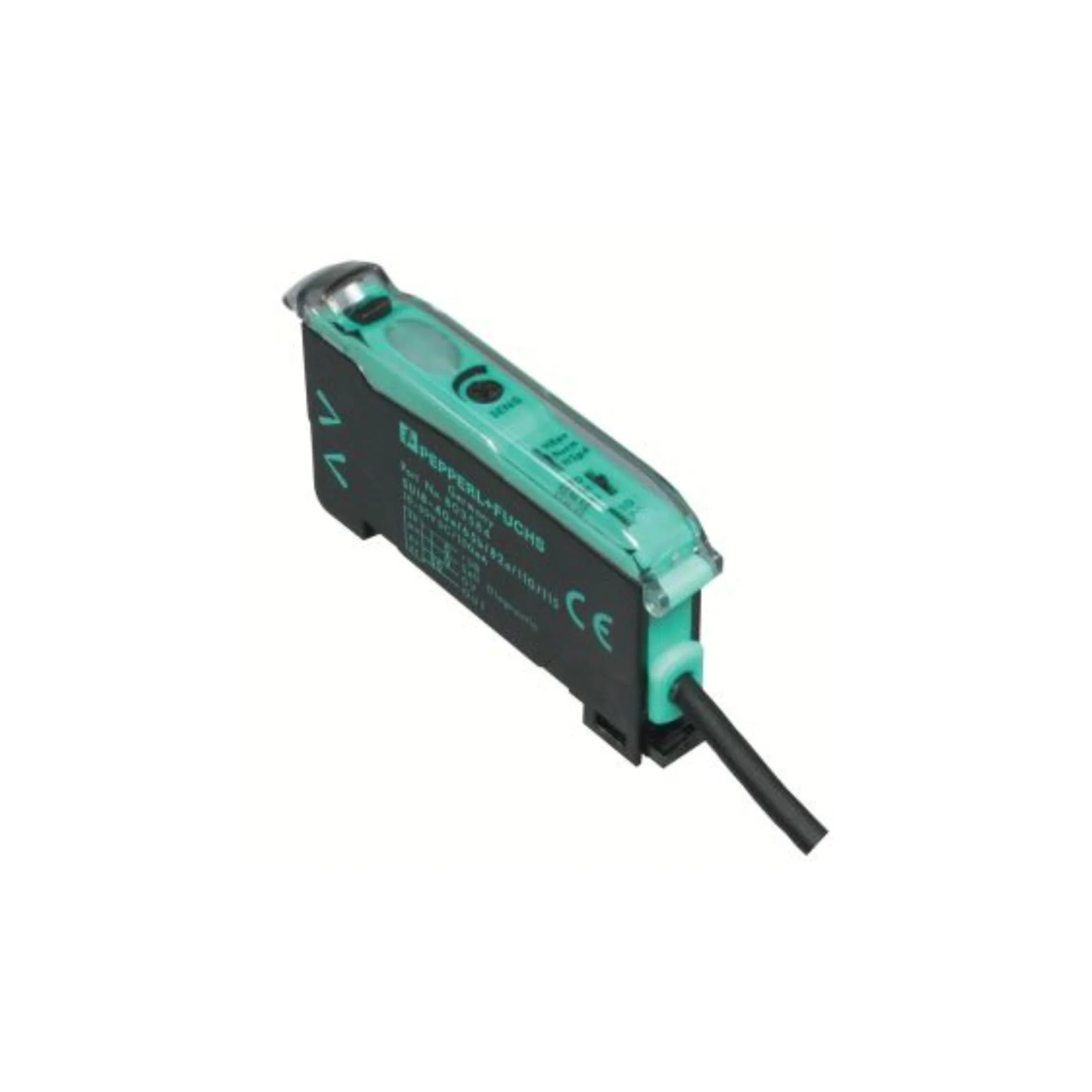 Pepperl+Fuchs SU18/16/40a/110/115/126a slot sensor, 16 mm slot, PNP output, infrared LED, IP67, 2 m cable.
