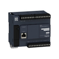 Schneider Electric TM221C24R Modicon M221 PLC with 14 digital inputs and 10 relay outputs for compact and flexible machine automation.