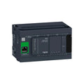 Schneider Electric TM241CE24R Modicon M241 logic controller with 24 I/O, relay outputs, and Ethernet connectivity for industrial automation.