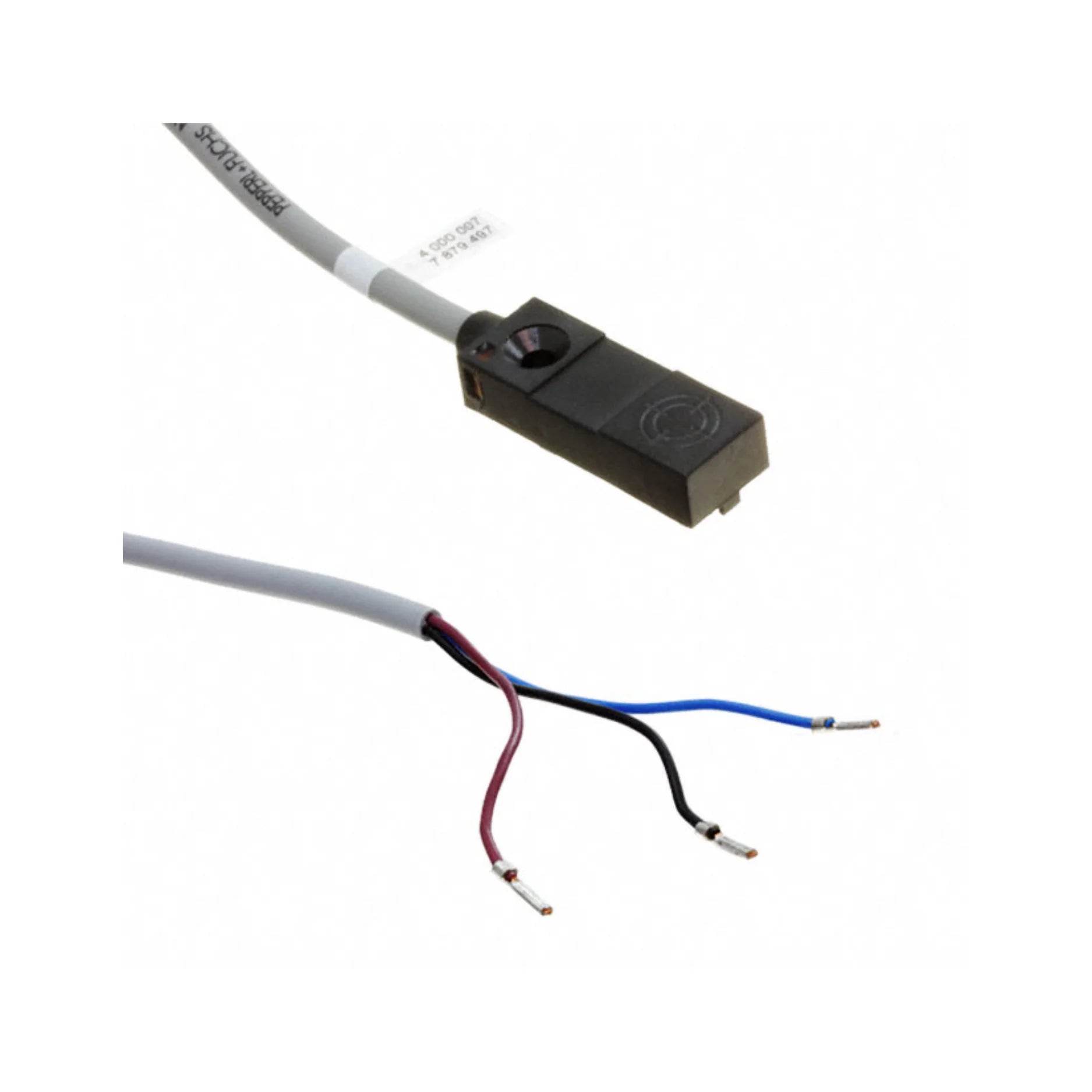 Pepperl+Fuchs NBN4-F29-E2 inductive proximity sensor, 4 mm flush, rectangular housing, PNP NO, IP67, part no. 087175.