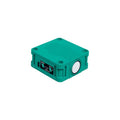 Pepperl+Fuchs UB2000-F42S-I-V15 ultrasonic sensor, 2 m range, analog output 4–20 mA, M12 connector, IP67 housing.