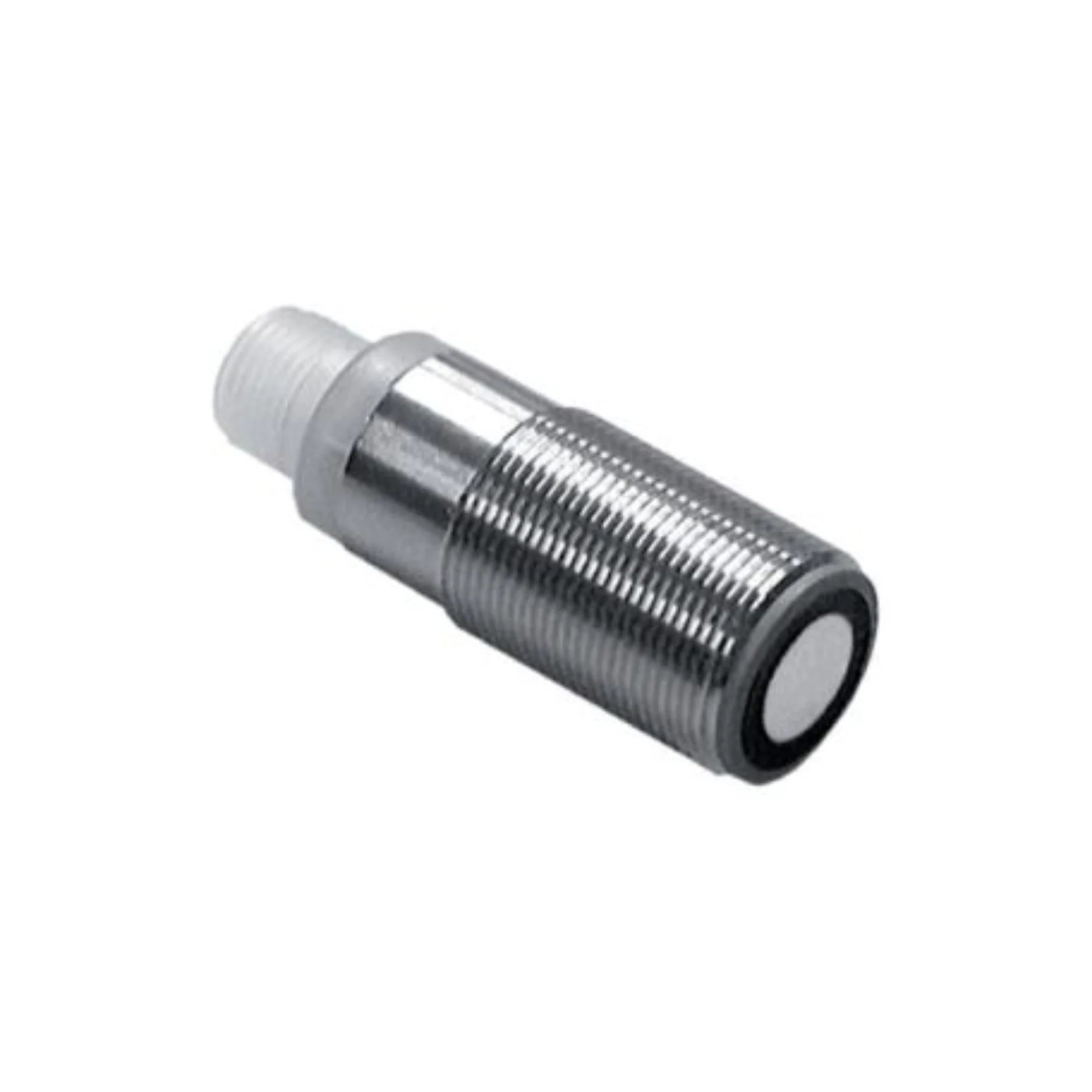 Pepperl+Fuchs UB300-18GM40-I-V1 M18 ultrasonic sensor with 35–300 mm range, 4–20 mA output, and IP67 rating for precise industrial distance measurement.