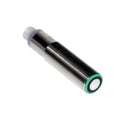 Pepperl+Fuchs UB500-18GM75-I-V15 ultrasonic sensor with 30–500mm range, 4–20 mA analog output, M18 housing, and M12 connector for industrial applications.