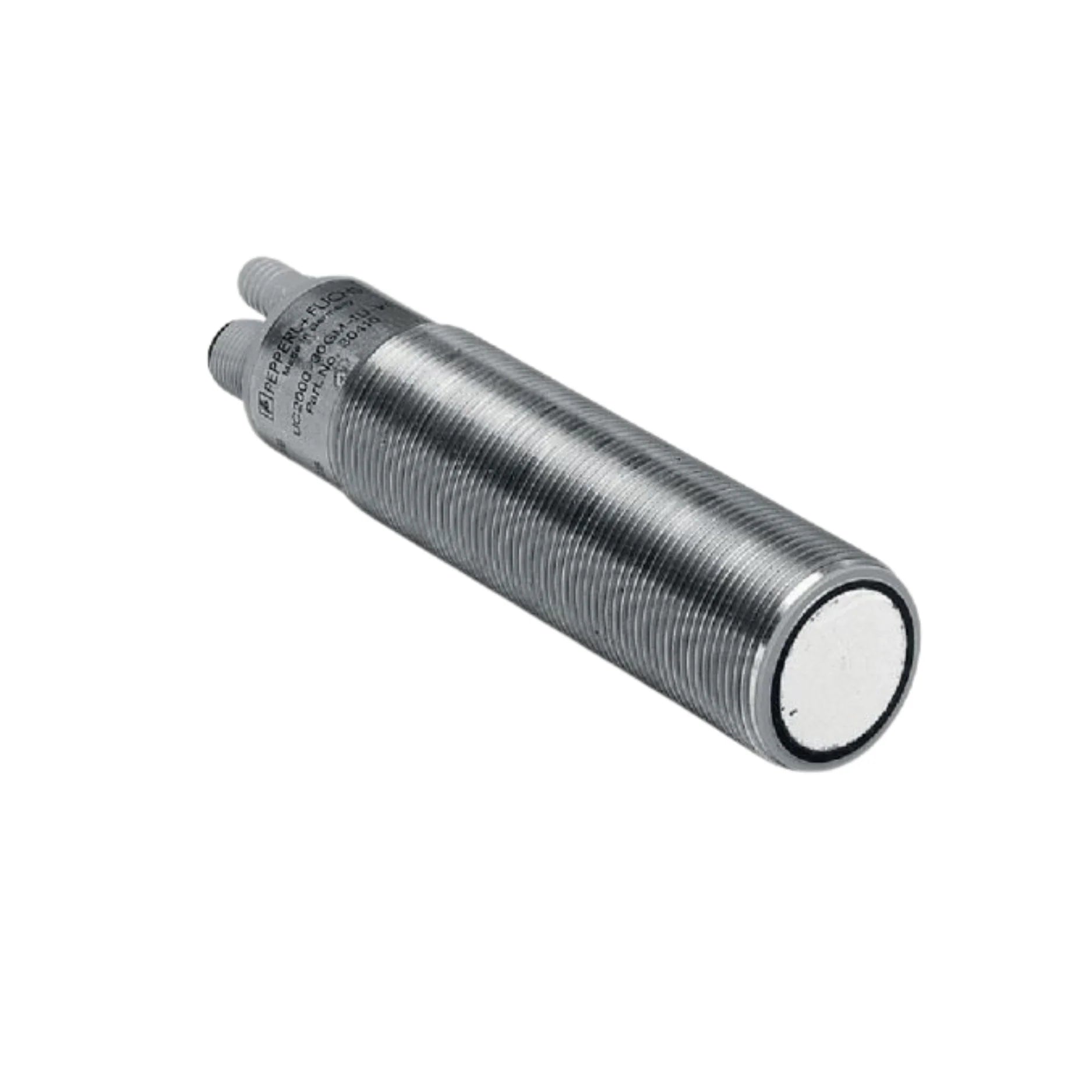 Pepperl+Fuchs UC2000-30GM-IUR2-V15 (104093) ultrasonic sensor, 2 m range, M30, analog and PNP output, IP67, M12 connector.