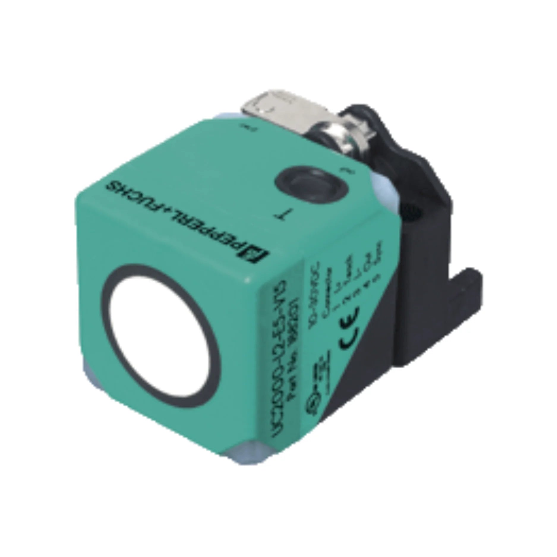 Pepperl+Fuchs UC2000-L2-I-V15 ultrasonic sensor with 60–2000 mm range, analog output, and IP67 rating for industrial automation.