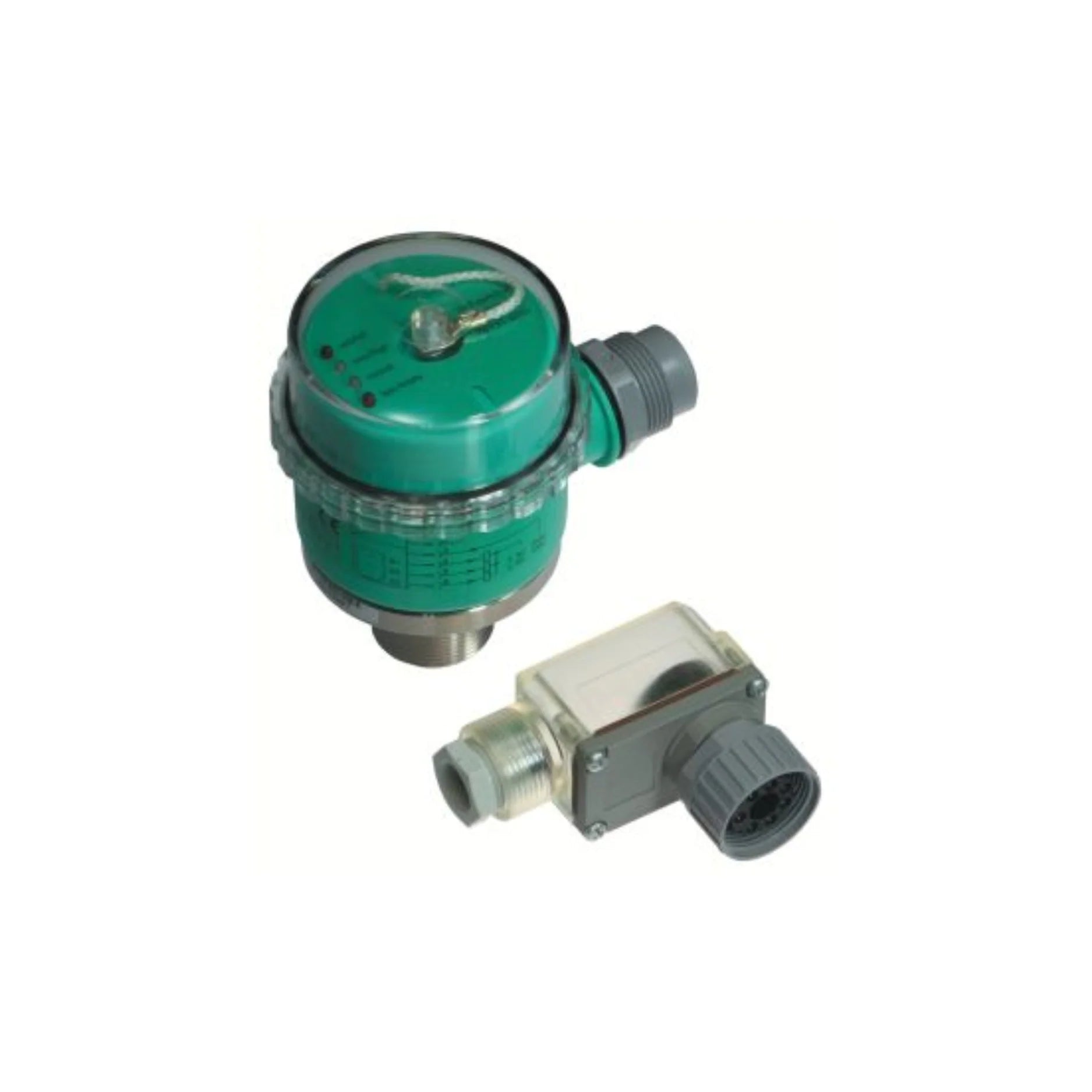 Pepperl+Fuchs UC500-D1-3K-V7 ultrasonic sensor, 500 mm range, PNP NO output, cable connection, IP67-rated M18 housing.