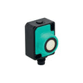Pepperl+Fuchs UC800-F77S-EP-IO-V31 ultrasonic sensor, 800 mm range, IO-Link, PNP NO/NC, M8 connector, IP67 compact housing.