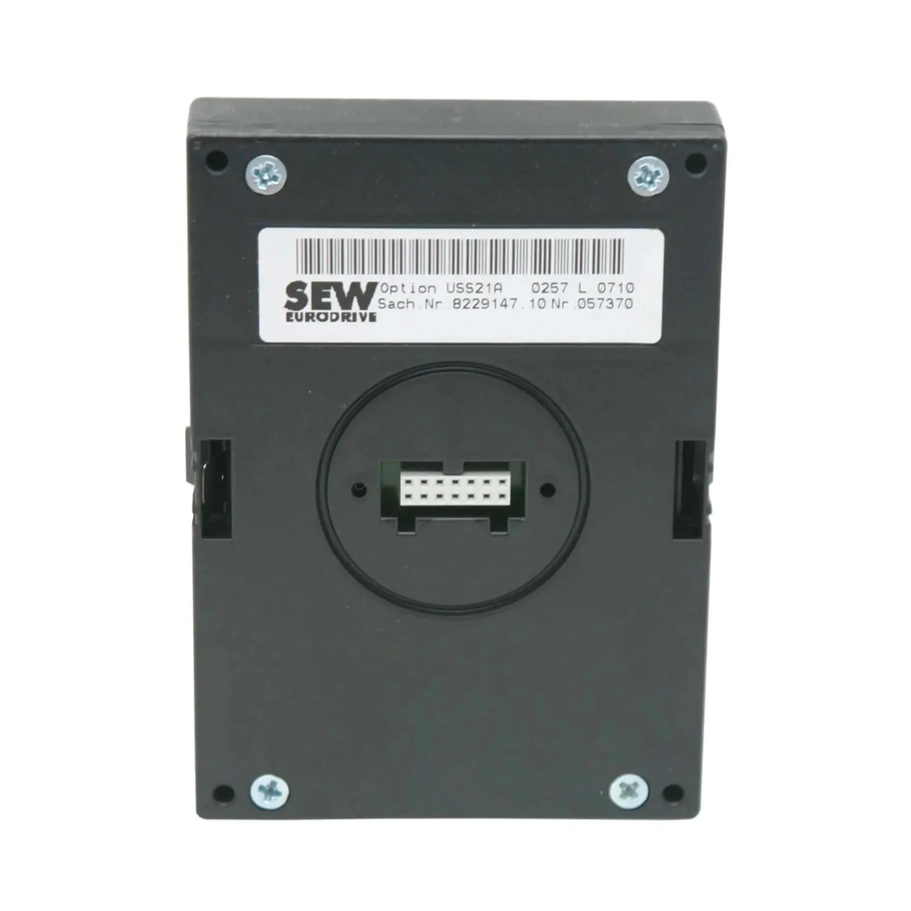 SEW USS21A interface converter, RS-232/RS-485, for MOVIDRIVE® B inverters. Enables serial communication with PC, PLC, and networked drives.