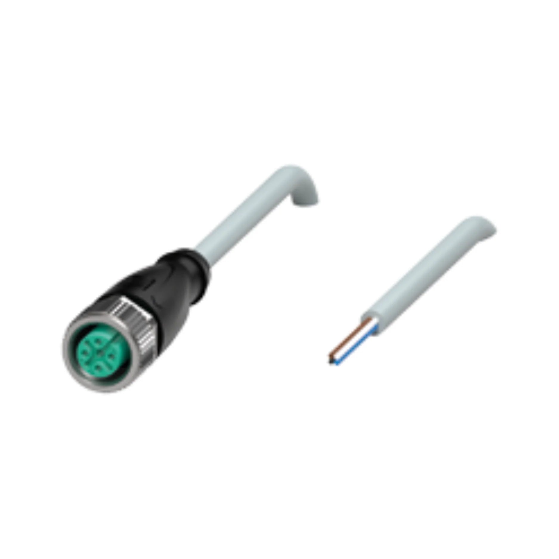 Pepperl+Fuchs V1-G-2M-PVC M12 4-pin straight female cable, 2m PVC, IP68/IP69, for industrial sensors and actuators.