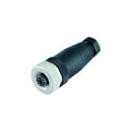 Pepperl+Fuchs V1-G-PG9 M12 female connector, 4-pin, straight, screw terminal, PG9 gland, IP67 for field wiring.