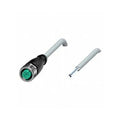 Pepperl+Fuchs V15-G-2M-PVC M12 5-pin female cordset with 2m gray PVC cable, IP68/IP69 rated, designed to prevent loosening and inaccurate installation.