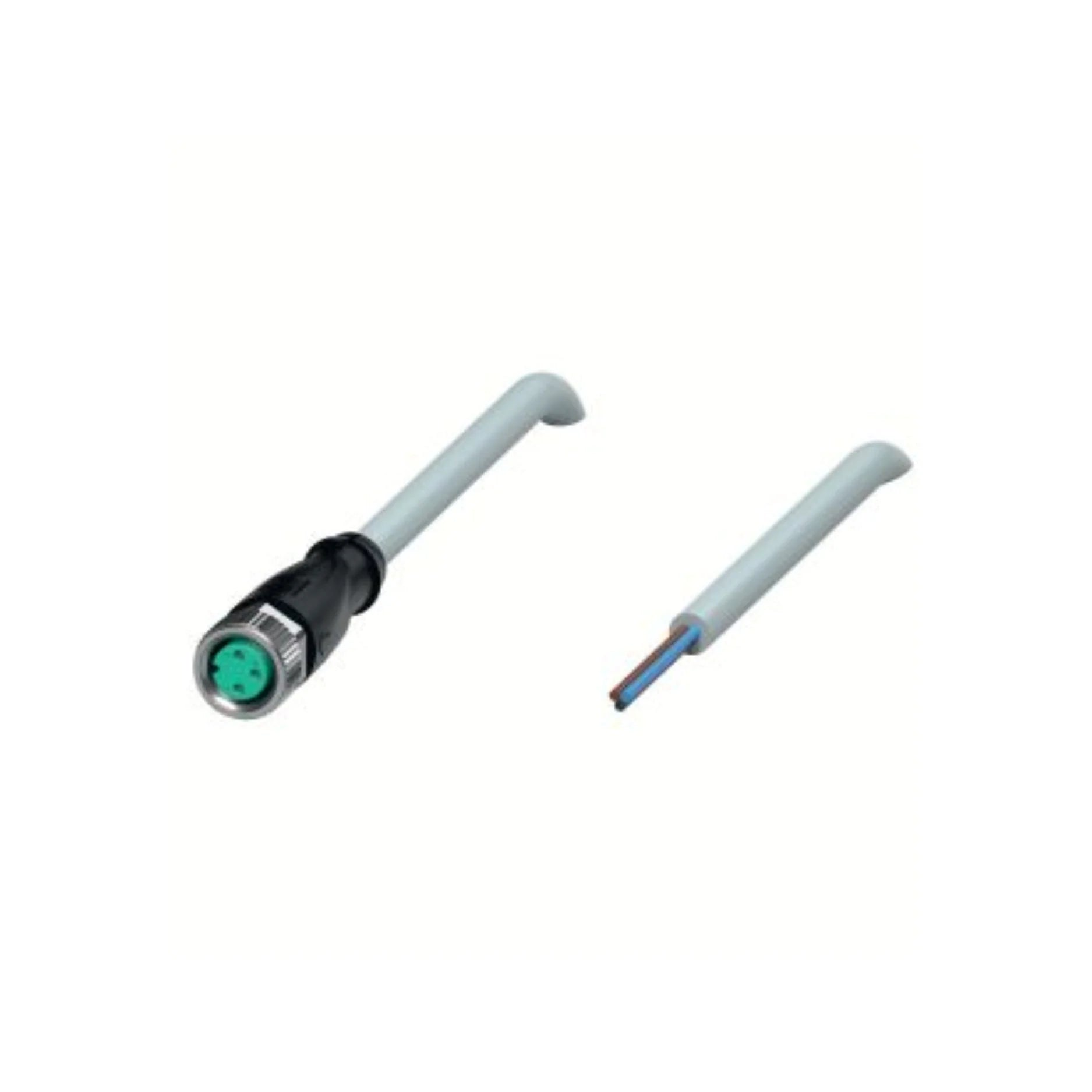Pepperl+Fuchs V3-GM-2M-PVC M8 3-pin straight female connector with 2 m PVC cable, IP67-rated.