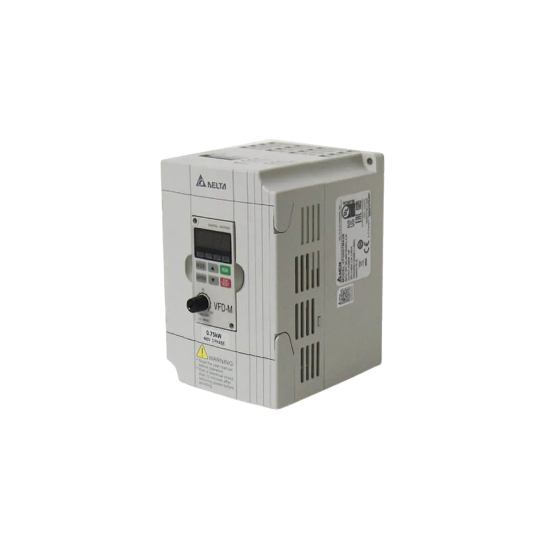 Delta VFD075M43B Variable Frequency Drive for industrial applications.