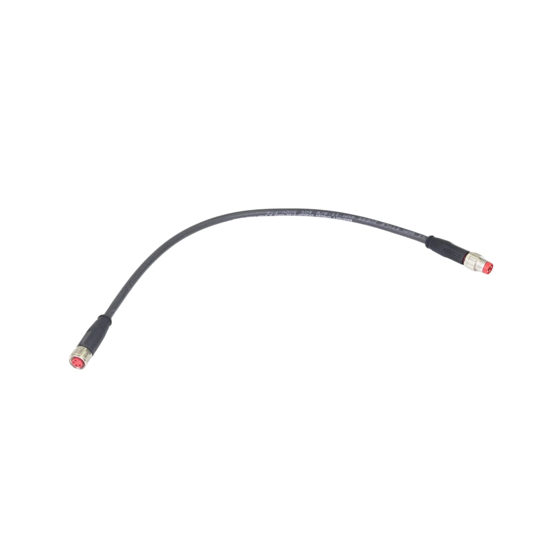 Beckhoff ZK2020-3132-0003 EtherCAT hybrid cable, 0.3 m, M8 to M12 connectors, for compact industrial automation setups.