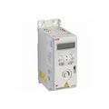 ABB ACS150-03E-05A6-4 3 HP VFD, IP20, 480 V, with keypad, EMC filter, and braking chopper for OEM and light-duty motor control.