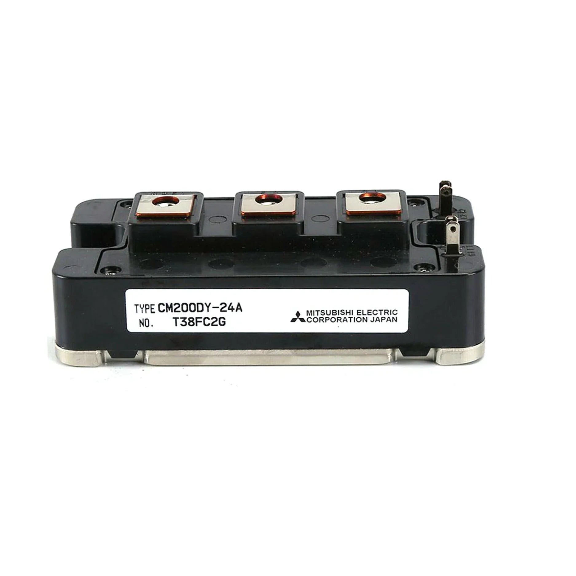 Mitsubishi CM200DY‑24A dual 200 A 1200 V IGBT module, half‑bridge with isolated baseplate and fast‑recovery